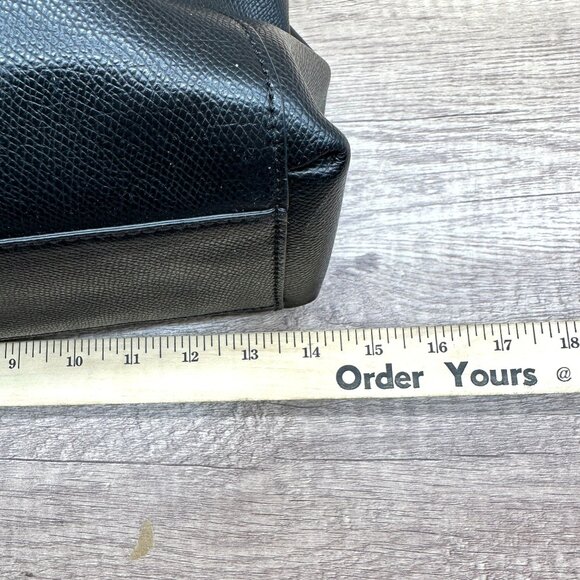 Coach Shoulder Crossbody Bag Womens Black Leather Inner Pockets Removal Straps - Picture 12 of 16